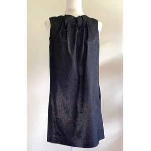 VINCE Black Silver Sparkly Sleeveless Shift Dress